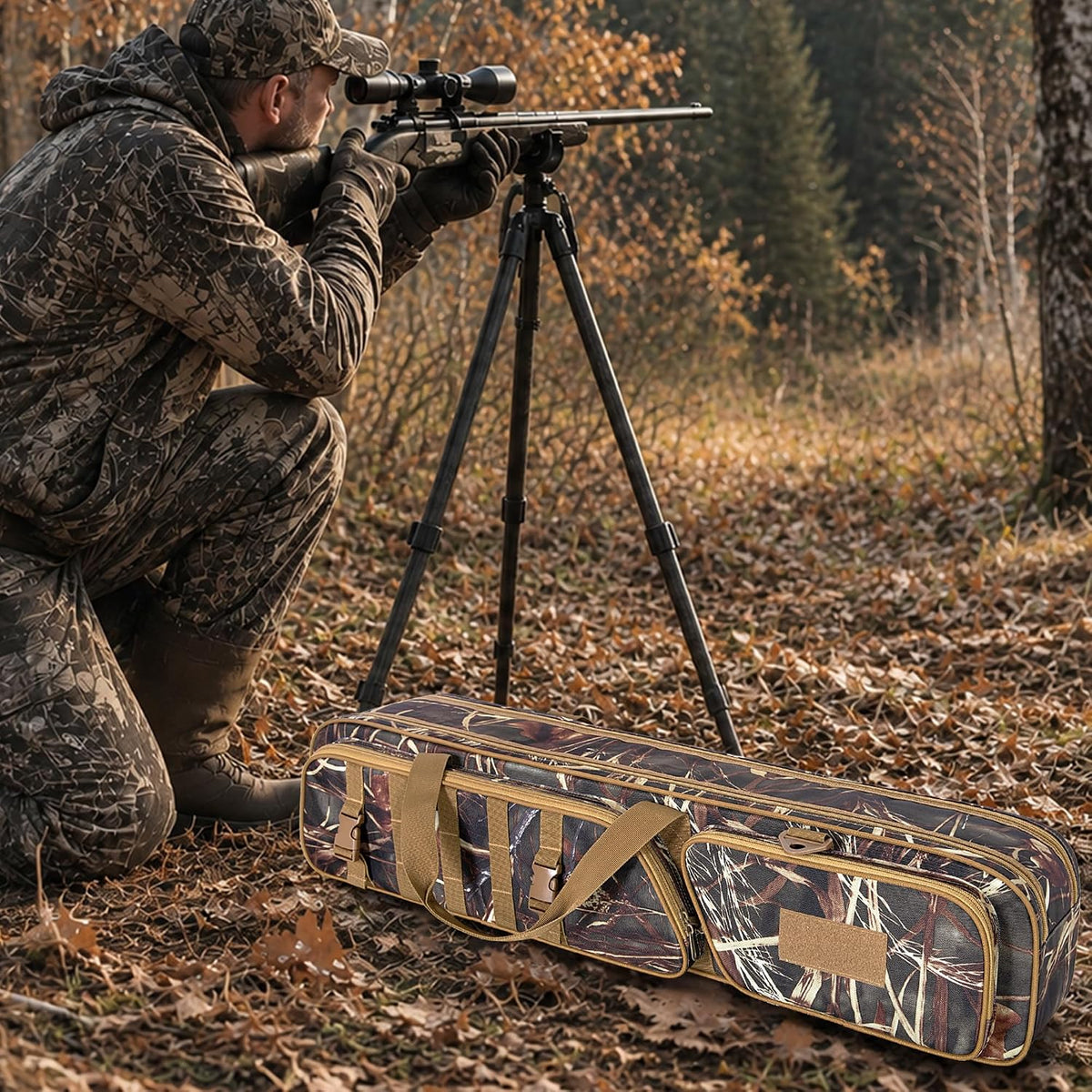 GOBUROS Hunting Tripod Carrying Bag Compatible with BOG DeathGrip Tripods