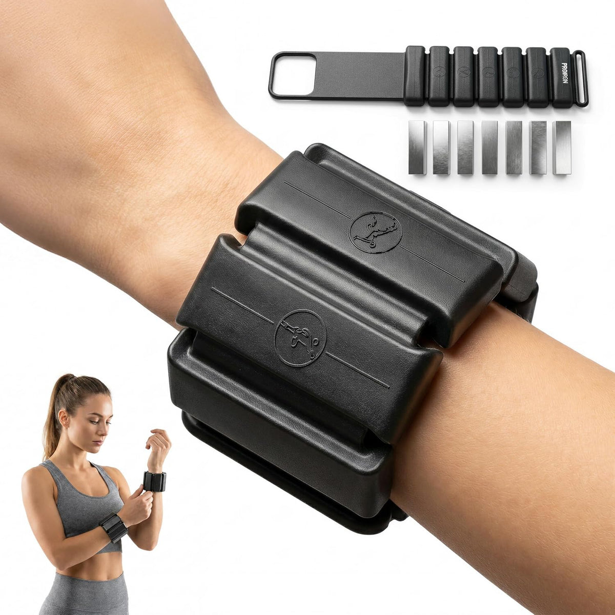 PROIRON Wrist & Ankle Weights Set of 2 (1 lb/2 lb Each) Adjustable Wrist Weights for Women Men,Soft Silicone arm & Leg weights for Walking,Pilates,Yoga,Workout,Strength Training
