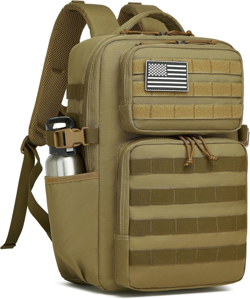Wotony Military Tactical Backpack for Men Waterproof Daypack 3 Day Assault Pack Molle Bag with Water Bottle Holder