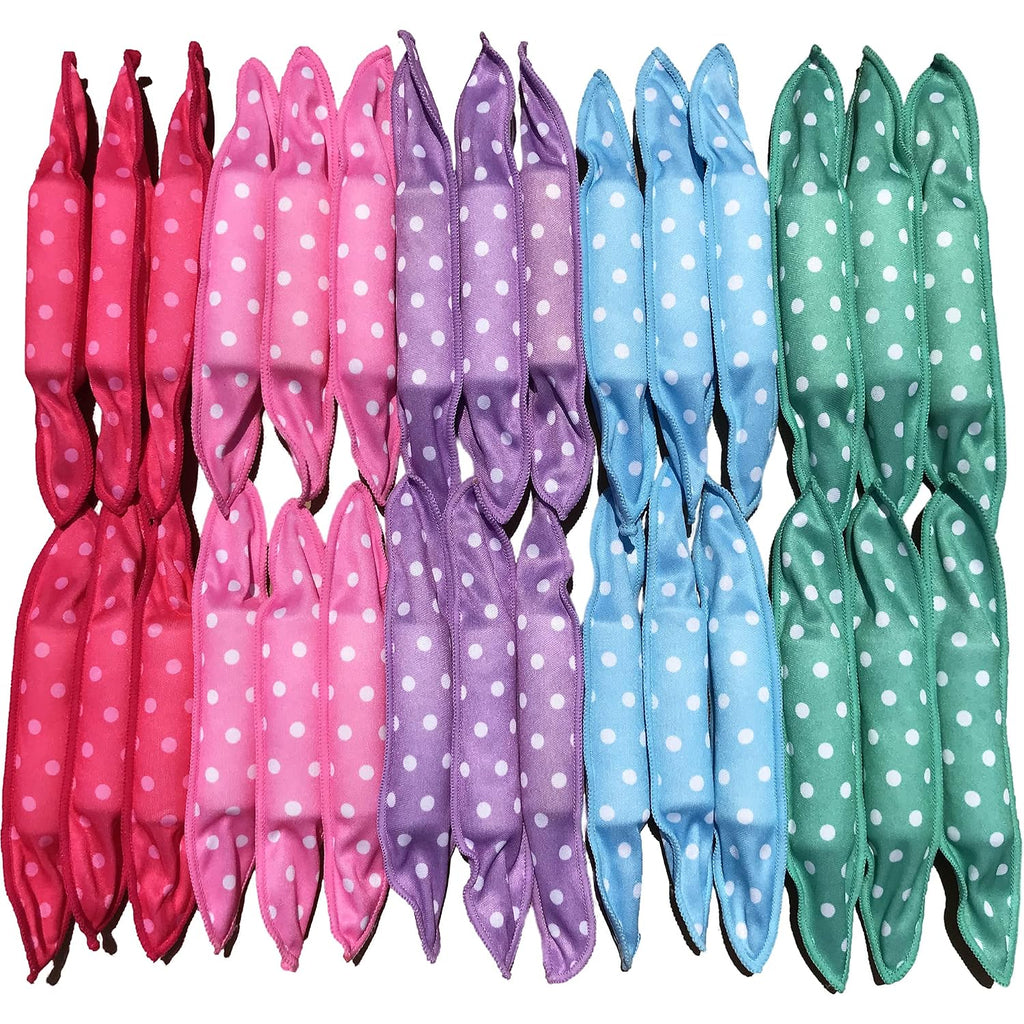 40 Soft Heatless Hair Curlers - Large Overnight Pillow Sponge Rollers for Curly Hairstyle