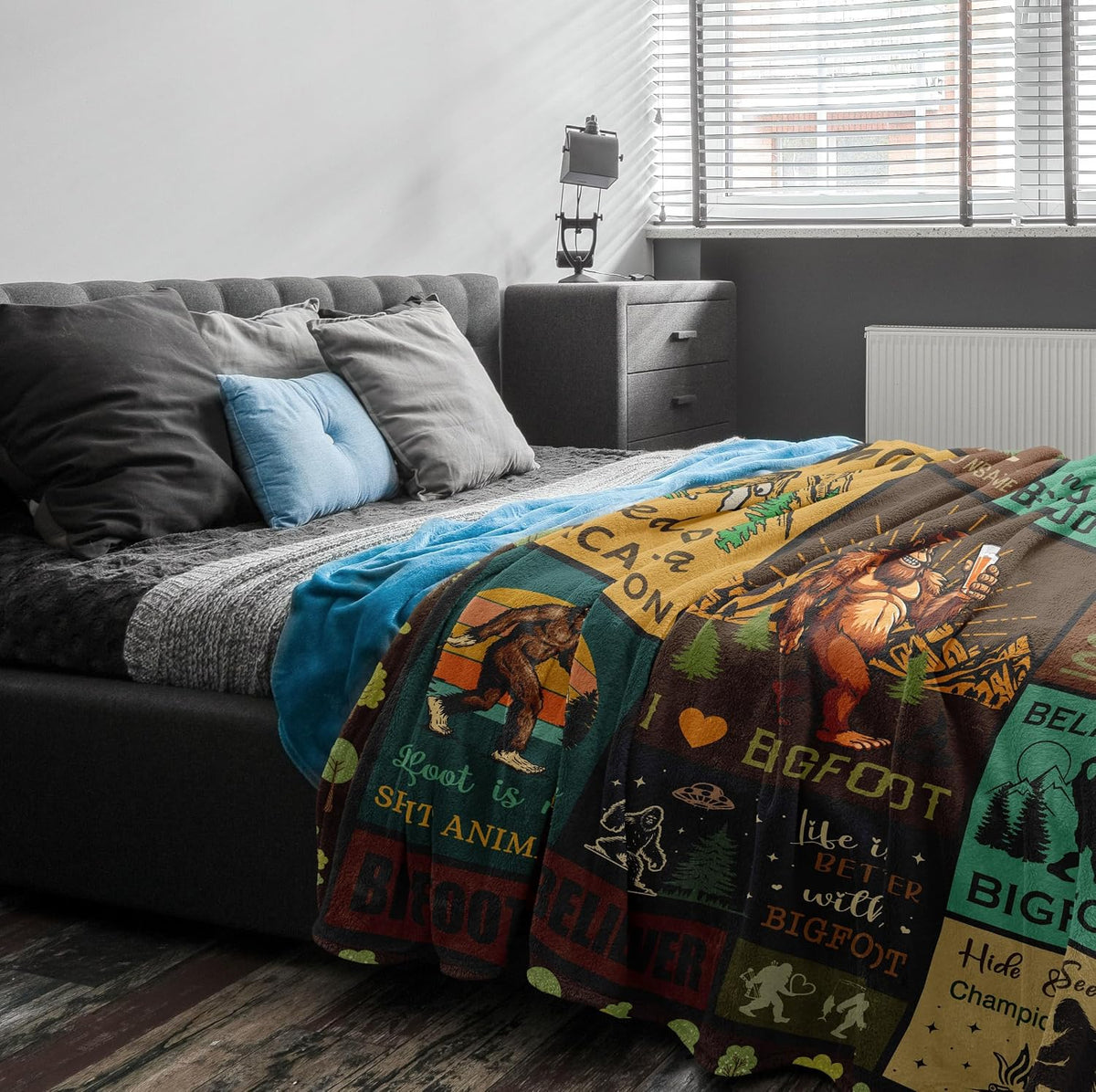 Bigfoot Gifts, Big Foot Sasquatch Gifts, Sasquatch Blanket 60"x50", Bigfoot Blanket, Birthday Gifts for Sasquatch Lovers