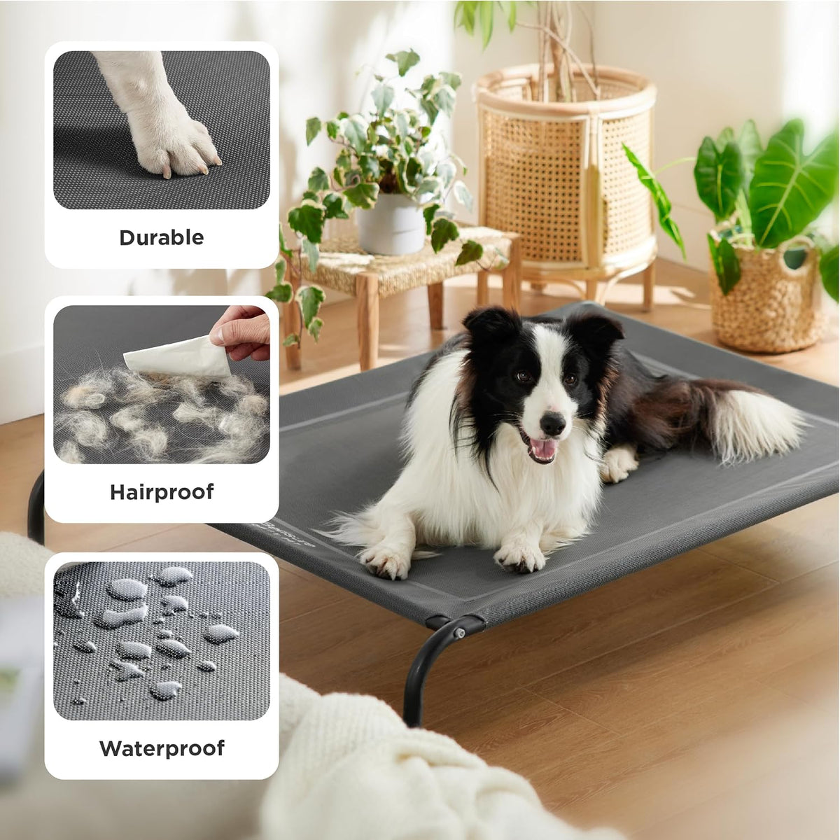 Bedsure Outdoor Elevated Cooling Dog Bed Large Sized Dog, 49in Terracotta