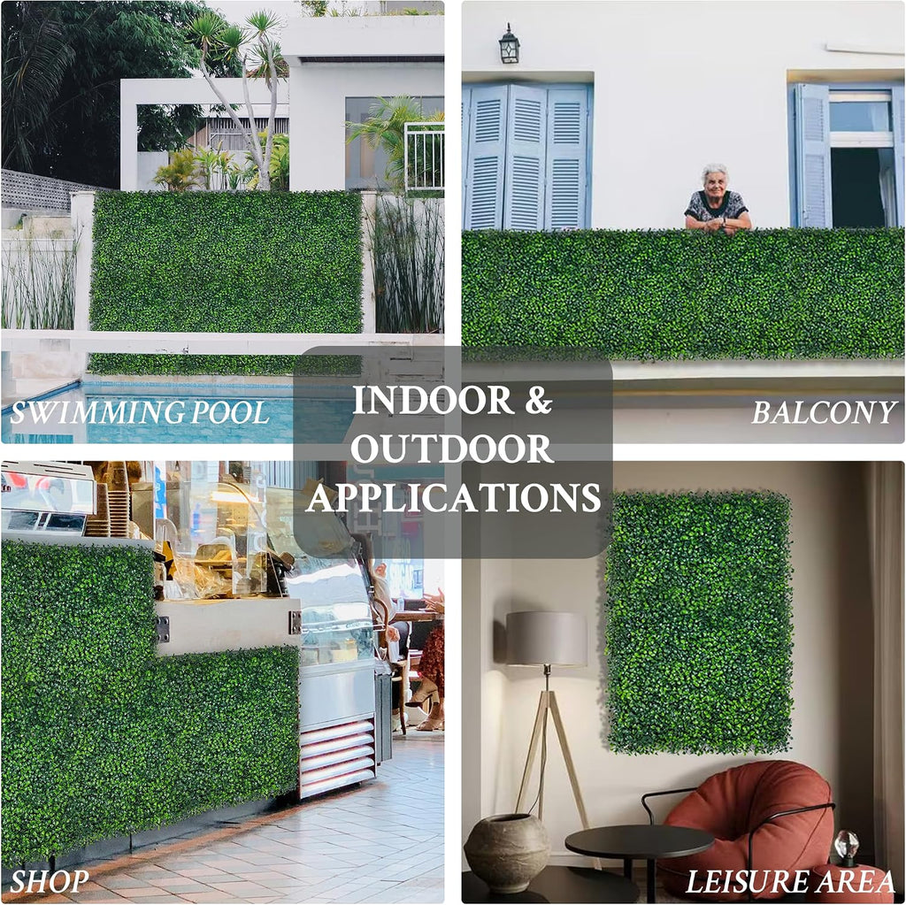 10"x 10"(8 P), UV-Anti Artificial Grass Wall Panel, 4-Layer Leaf