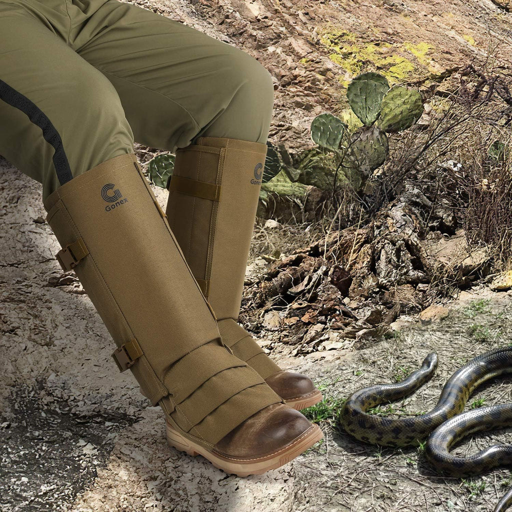 Gonex Snake Gaiters Guards Chaps for Lower Legs, Men Women, Adjustable Size