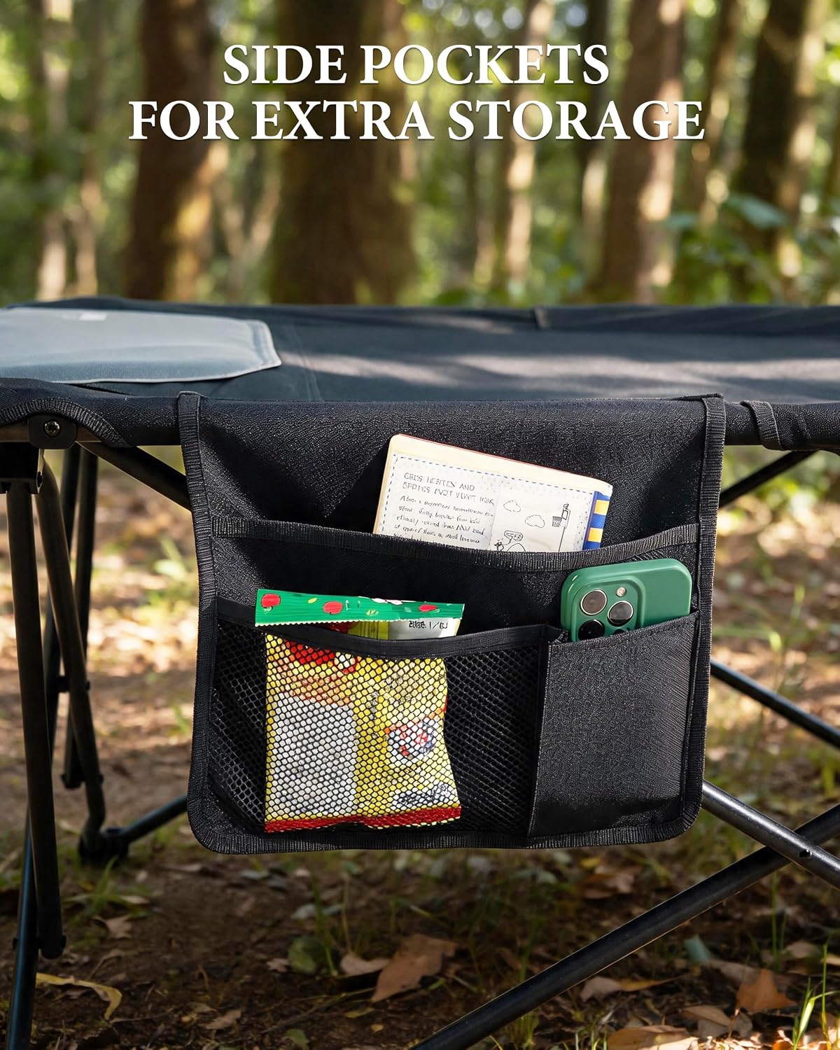 41" Wide Folding Camping Cot, 500lbs Heavy Duty Cots for Adults Big & Tall