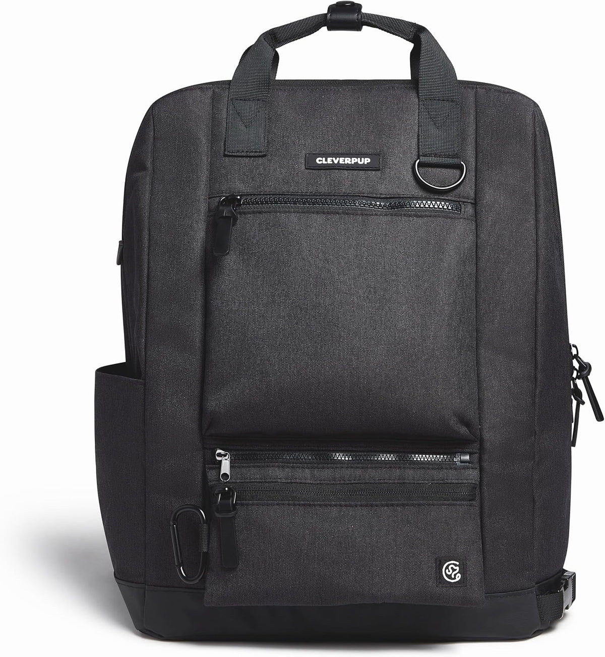 Cleverpup Porter 2-in-1 Dog Gear Travel Backpack - 10 Pockets, Graphite