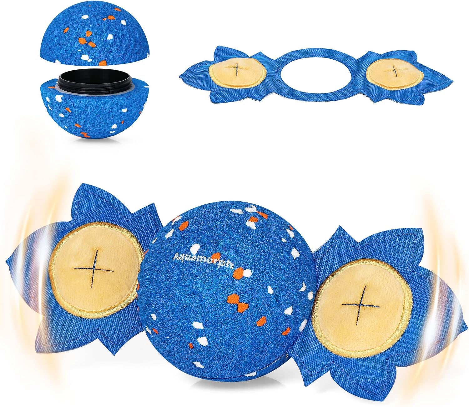 Interactive Vibrating Dog Ball Toy with Squeaky Wings for Medium Large Dogs