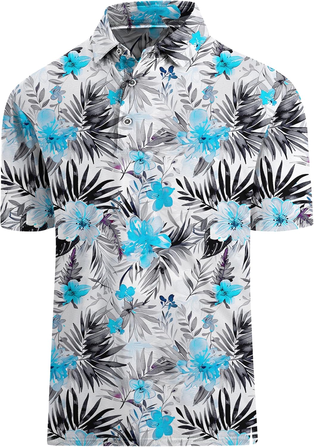 Hodaweisolp Golf Shirts for Men Dry Fit Print Short Sleeve Polo Shirt