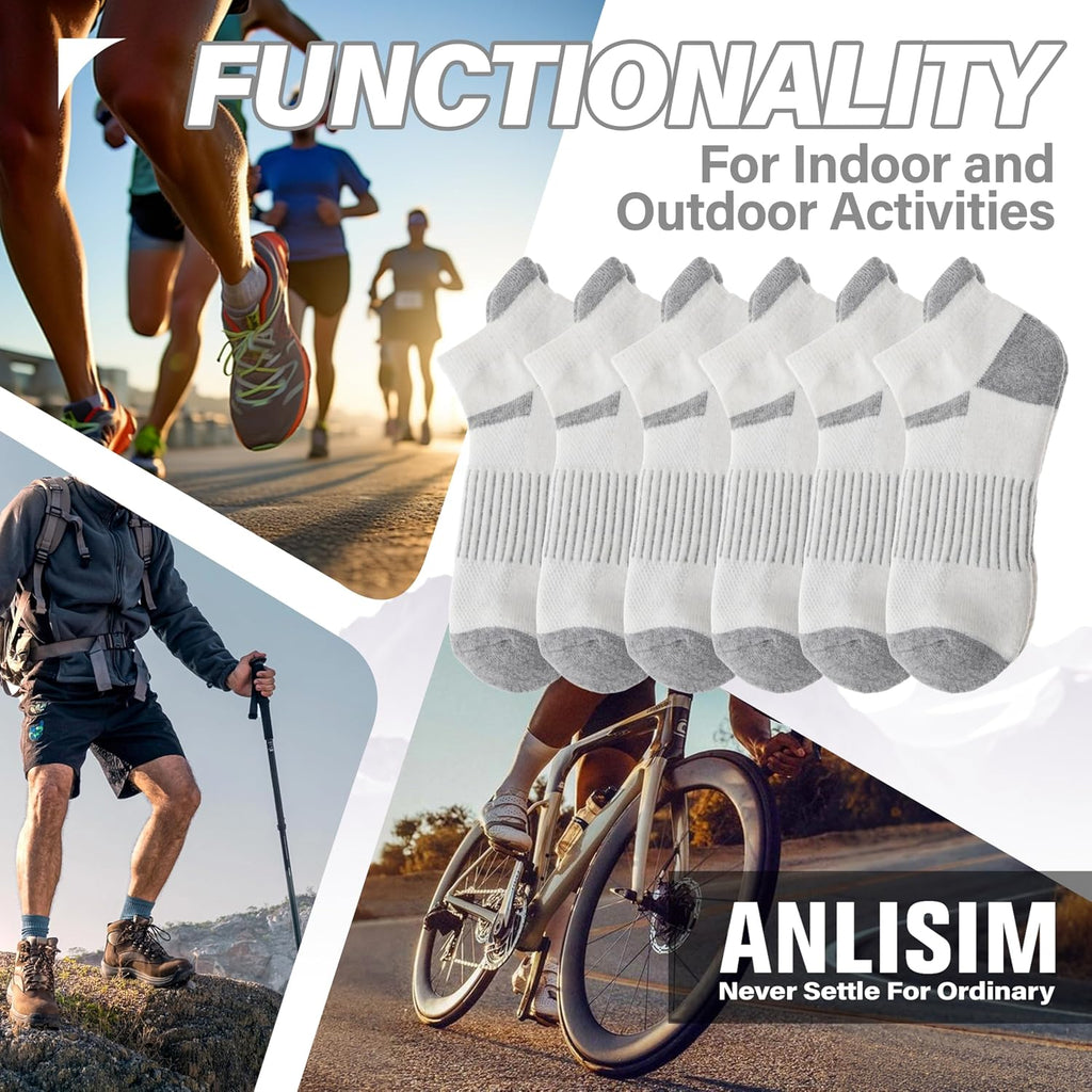 Anlisim Merino Wool Ankle Running Hiking Socks for Women and Men