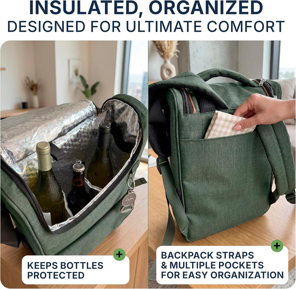 PIPOREA Back Pack Cooler for Beach or Picnic - Cooler Backpack Insulated Waterproof - Mochila Hielera