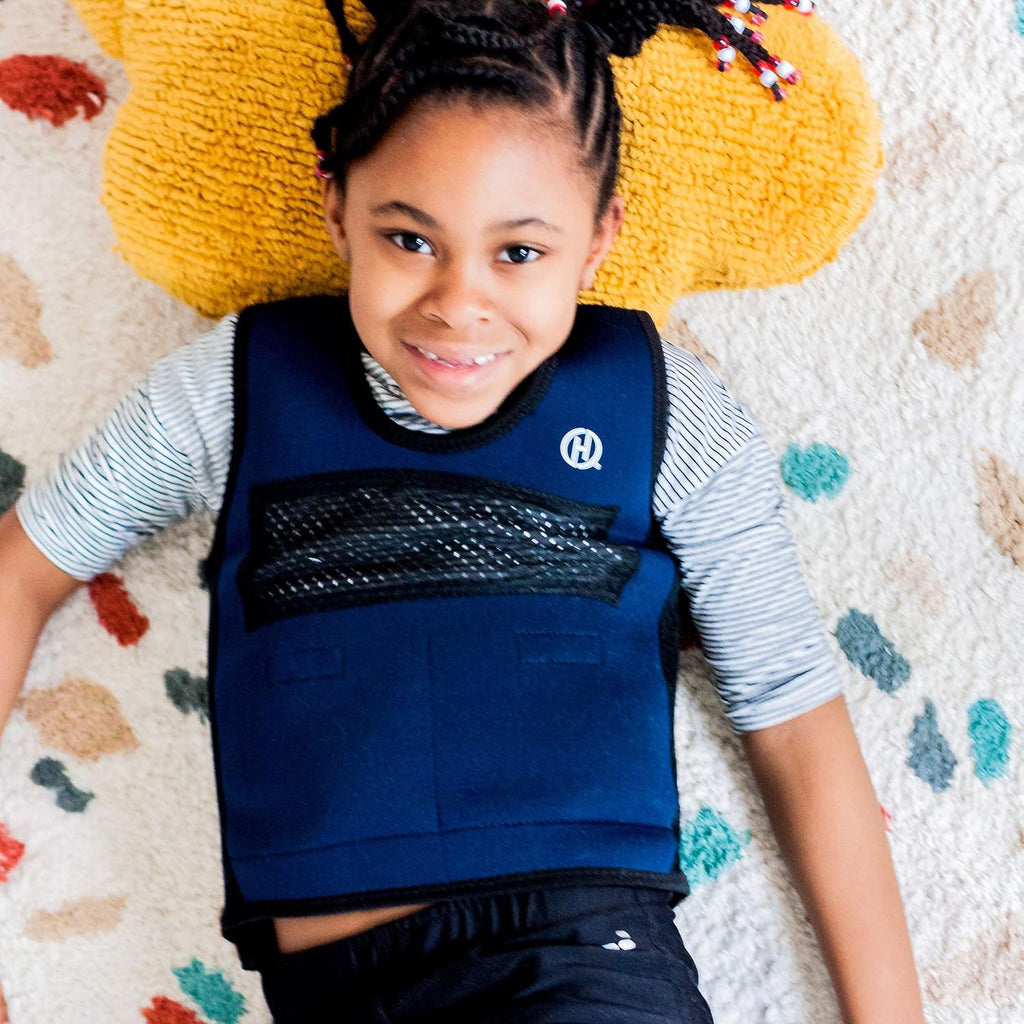 Harkla Weighted Vest for Kids - Neoprene Compression Vest - Ages 5 to 9 - Adjustable Kids Weighted Vest with 2lb Weight - Breathable and Washable Compression Vest - Medium