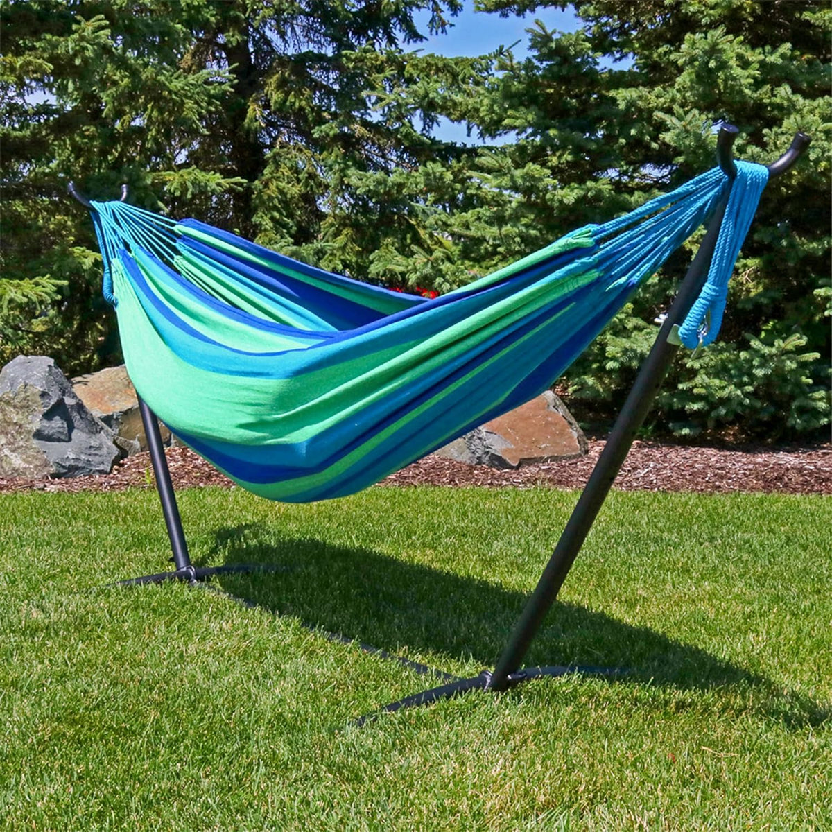 Sunnydaze Brazilian Double Hammock Without Stand, Portable, Oasis