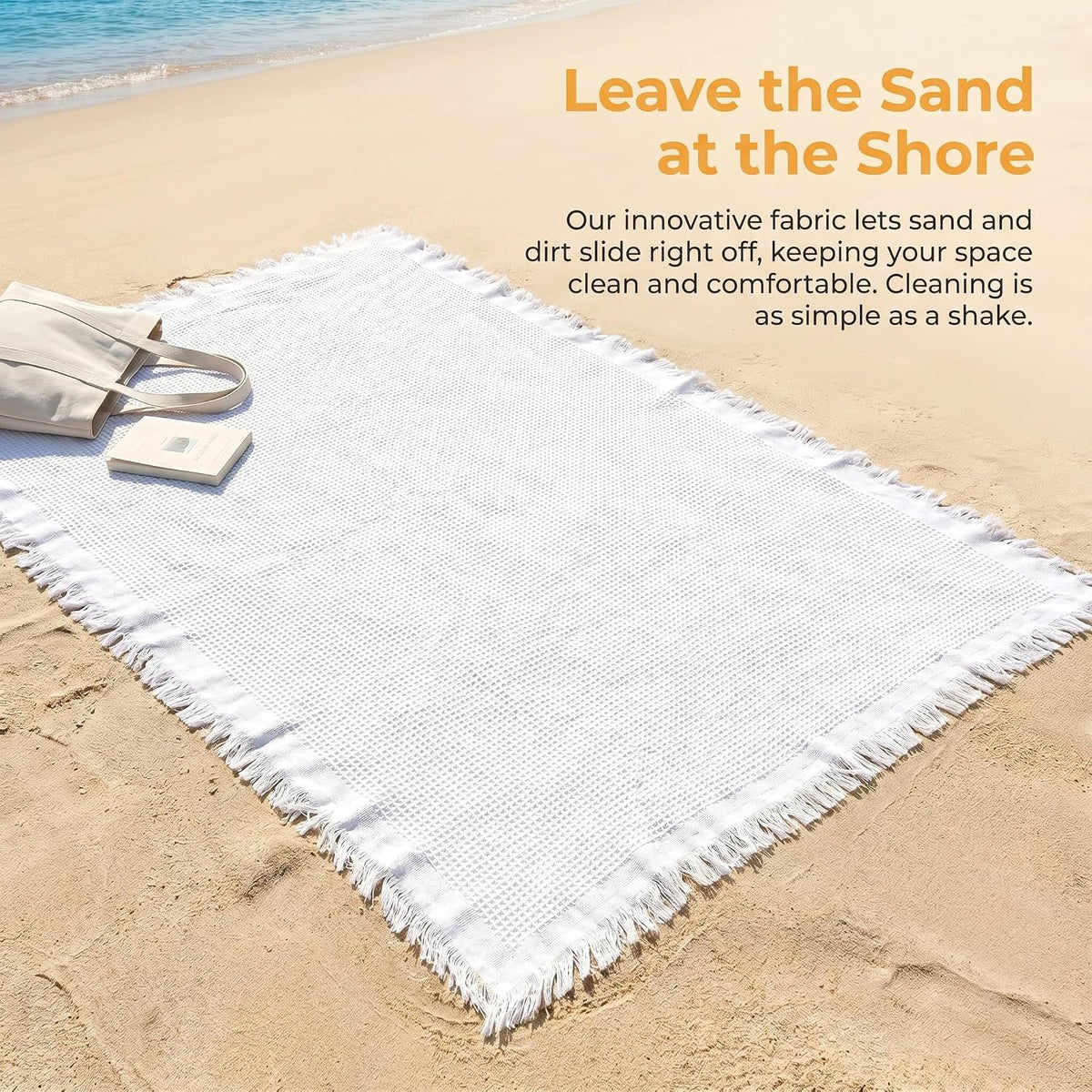 70"x 70" Picnic Blanket Extra Large,Layer Outdoor Blanket for 5 to 7 Adults,Camping Grass Lawn Park Accessories Cute Couple Gifts Ideas Wedding Registry for Park, Beach (White)