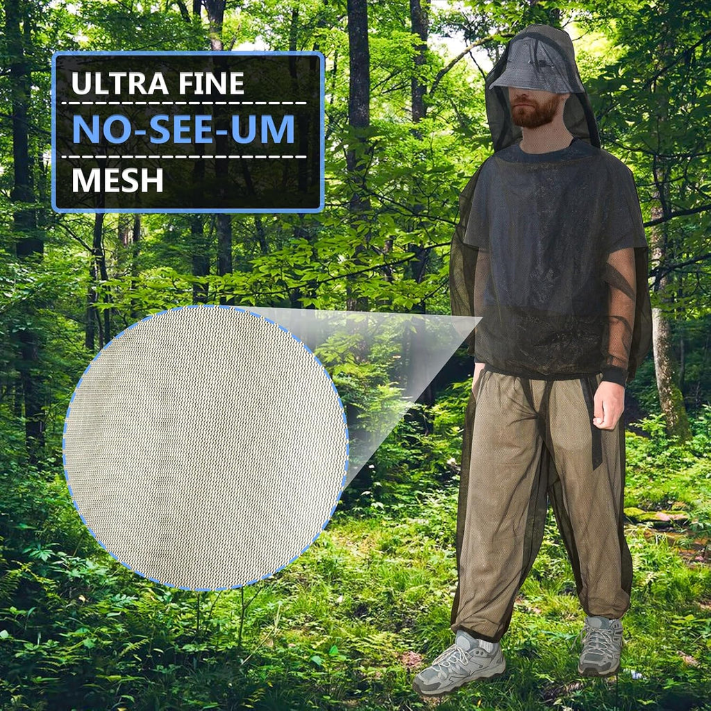 Mosquito Suit for Outdoor Protection from Flies,Gnats,No-See-Ums,Midges-M