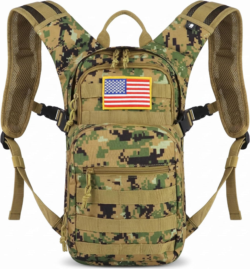 Tactical Hydration Backpack 2L Water Bladder - Lightweight Durable Pack for Hiking, Running, Outdoor Adventures, Adjustable Straps & Leak-Proof Design