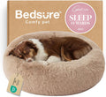 Bedsure Calming Dog Beds Large Sized Dog Donut Washable Pet Bed,36ins Camel