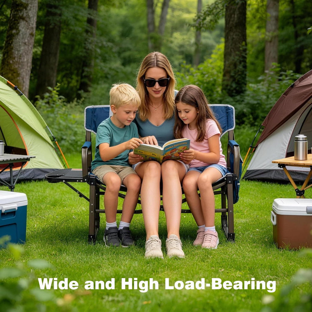SUNNYFEEL Oversized Camping Directors Chair for Adults with Side Table