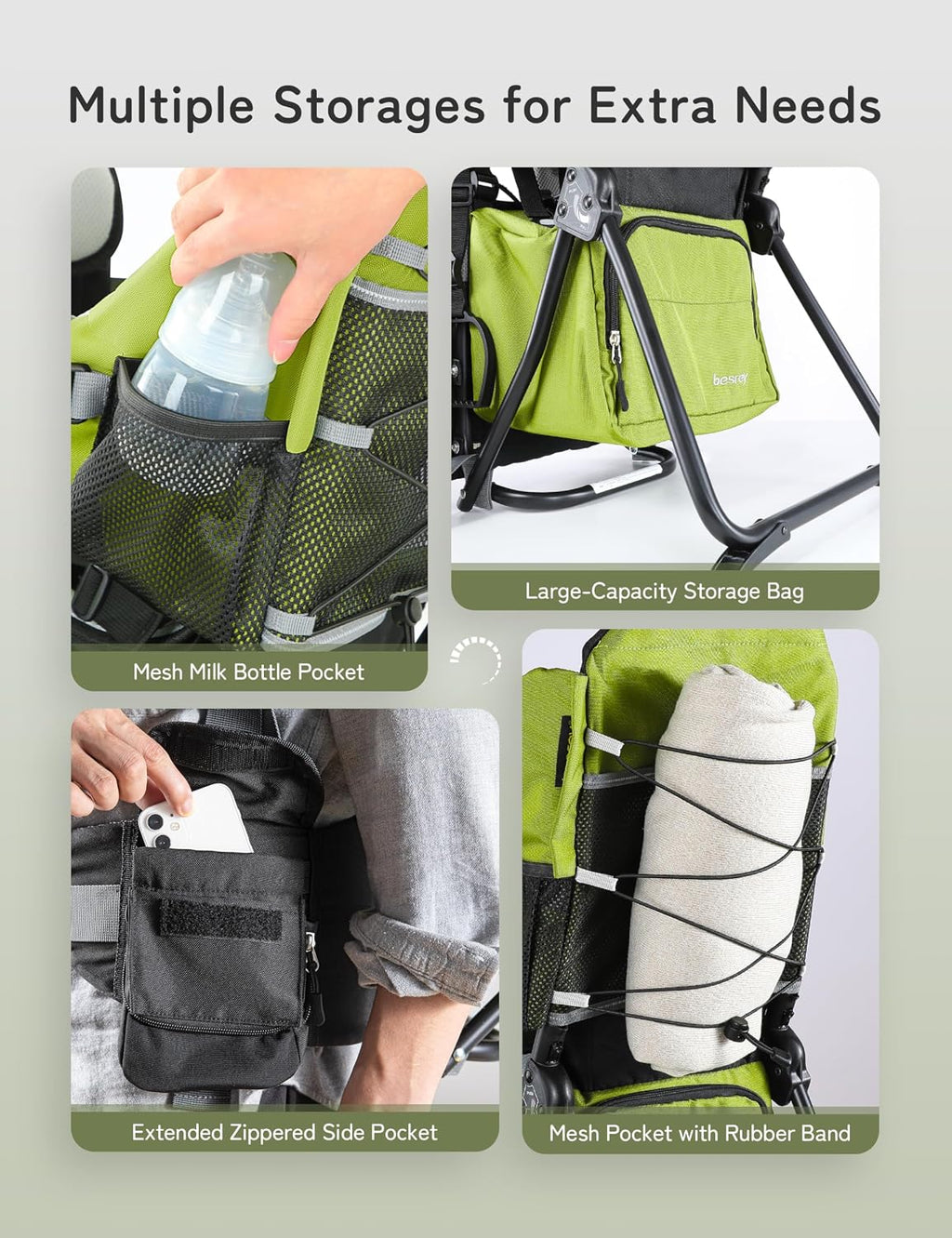 besrey Toddler Hiking Backpack Carrier-Adjustable Padded Shoulder Straps
