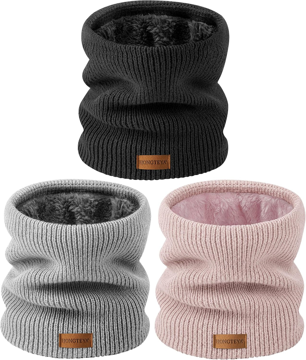 HONGTEYA Neck Gaiters for Men, Winter Neck Warmer Face for Men & Women,Thick Windproof Warm Lined Ski Mask