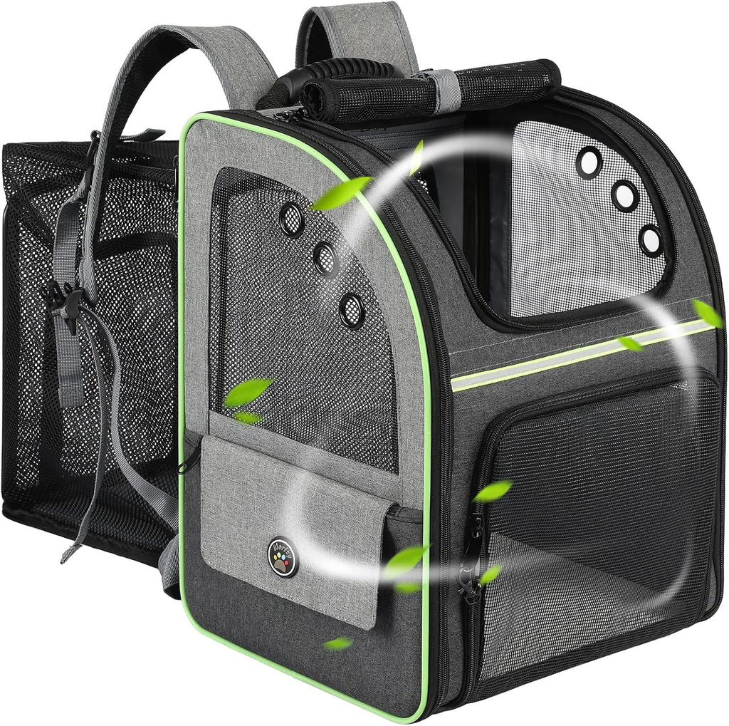 Cat Carrier Backpack, Large Cat Backpack Carrier Soft, Expandable Airline Approved Cat Carrier for Small Dogs Puppies Medium Cats Suitable for Hiking/Camping