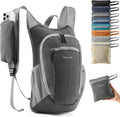 Uselike 10L Small Hiking Backpack Travel Daypack Lightweight Packable Back Pack for Women Men(Iron Grey)