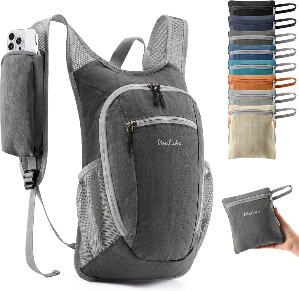 Uselike 10L Small Hiking Backpack Travel Daypack Lightweight Packable Back Pack for Women Men(Teal Blue)