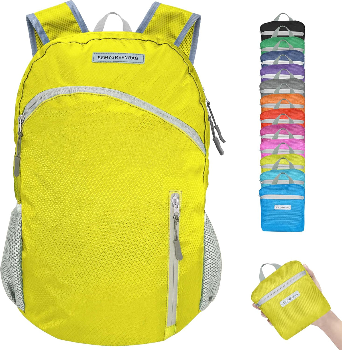 35L Foldable Waterproof Backpack For Outdoor Sports Travel Inside Wet Clothes Compartment Packable For Multiple