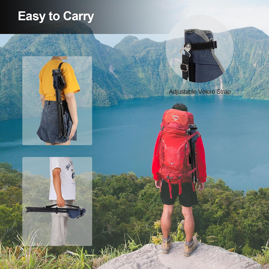 REDCAMP 2 Pack Folding Camping Stools for Adults Heavy Duty