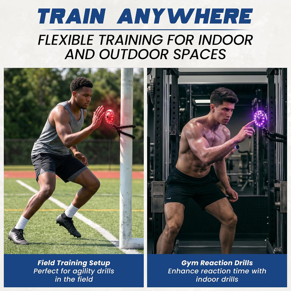 Reflexx RLT 2.1 Reaction Training Lights – Improve Reaction Time, Coordination & Focus – Adjustable Speed, Random Mode, Brightness & Sound Control – for Fitness, Rehab, Seniors & Athletes