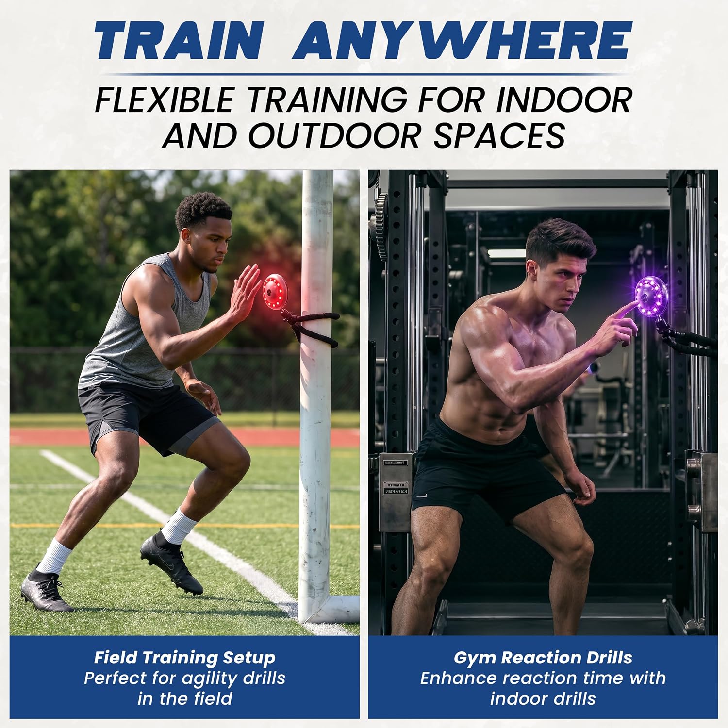 Reflexx RLT 2.1 Reaction Training Lights – Improve Reaction Time, Coordination & Focus – Adjustable Speed, Random Mode, Brightness & Sound Control – for Fitness, Rehab, Seniors & Athletes