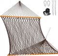 Lazy Daze Double Handwoven Rope Hammock for Outdoor Fits 12-13 Ft Stand