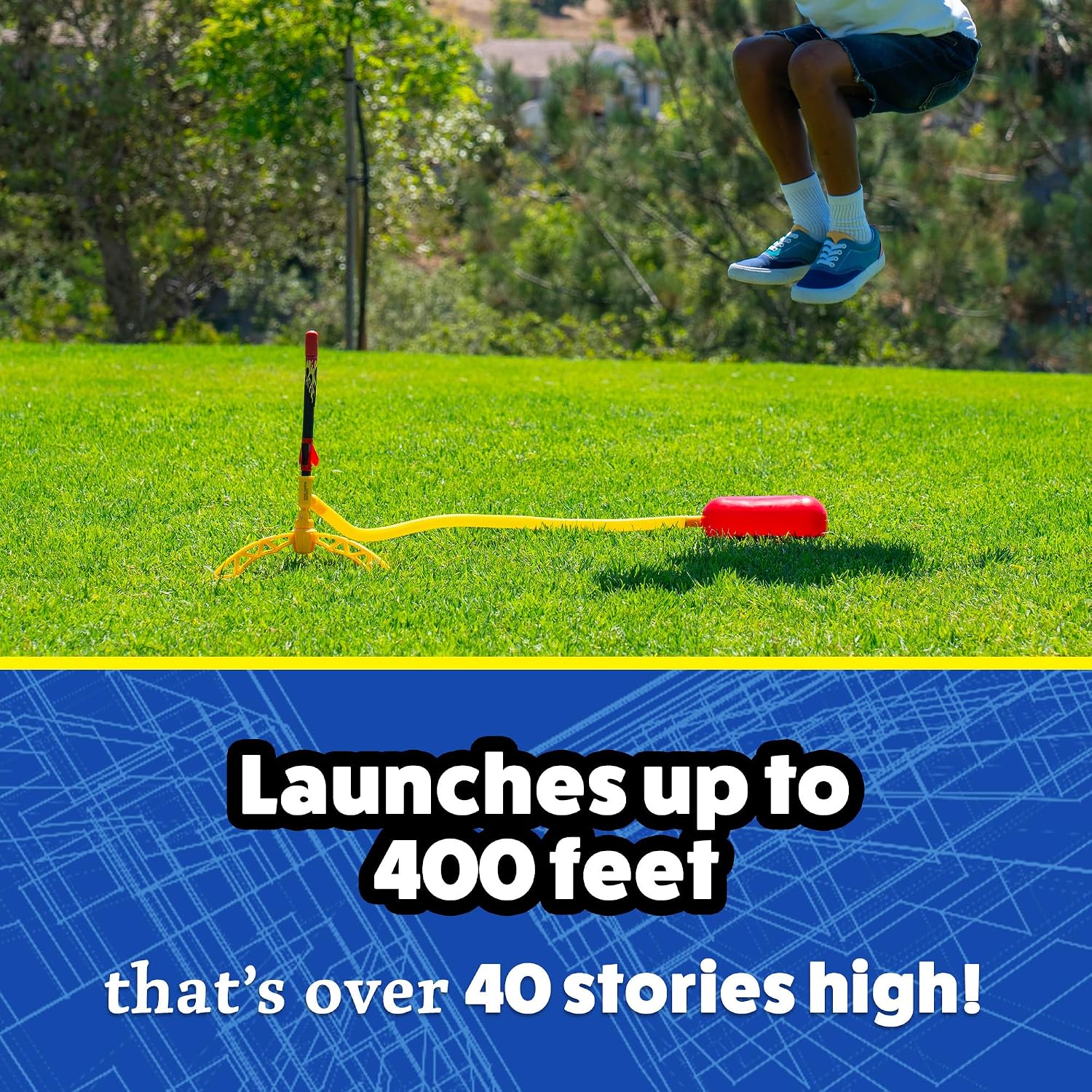 Stomp Rocket X-Treme, Highest Performing Launcher for Kids, 6 Rockets