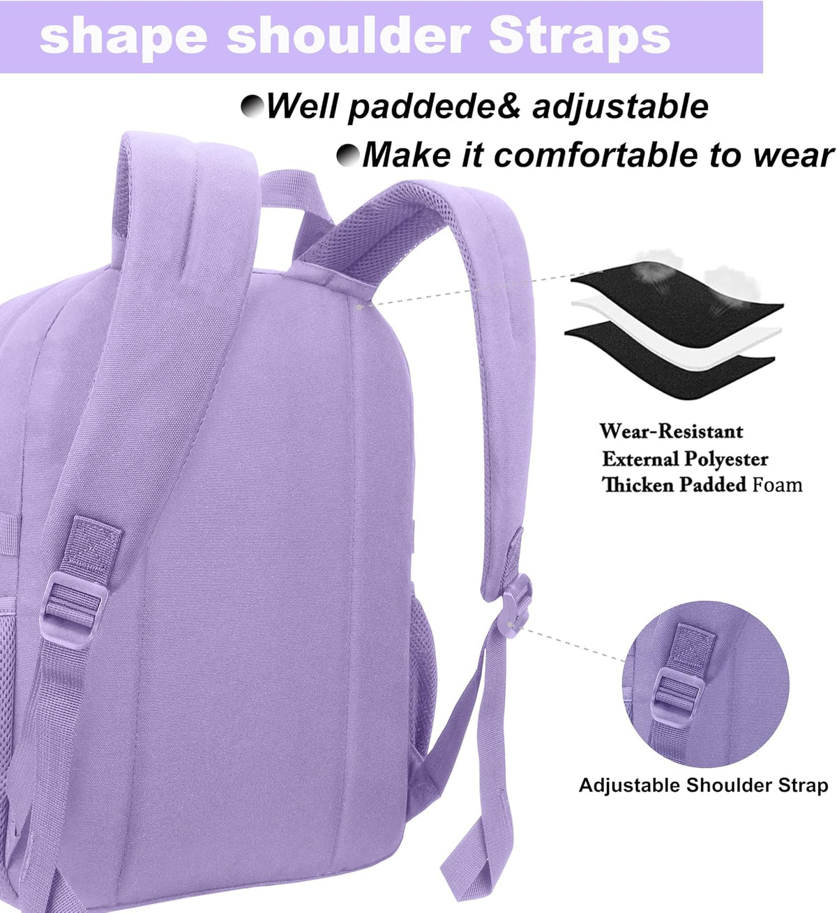 SUPACOOL Campus Backpack, Laptop Bag with 2 Compartments, Travel Backpack