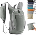 Uselike 10L Small Hiking Backpack Travel Daypack Lightweight Packable Back Pack for Women Men(Light Grey)