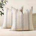 Hckot Black Striped Throw Pillow Covers 20x20 Set of 2 Boho Pillow Covers
