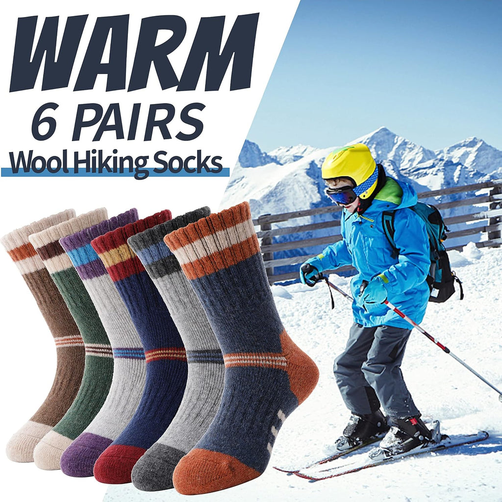 EBMORE Kids Merino Wool Hiking Thermal Winter Socks