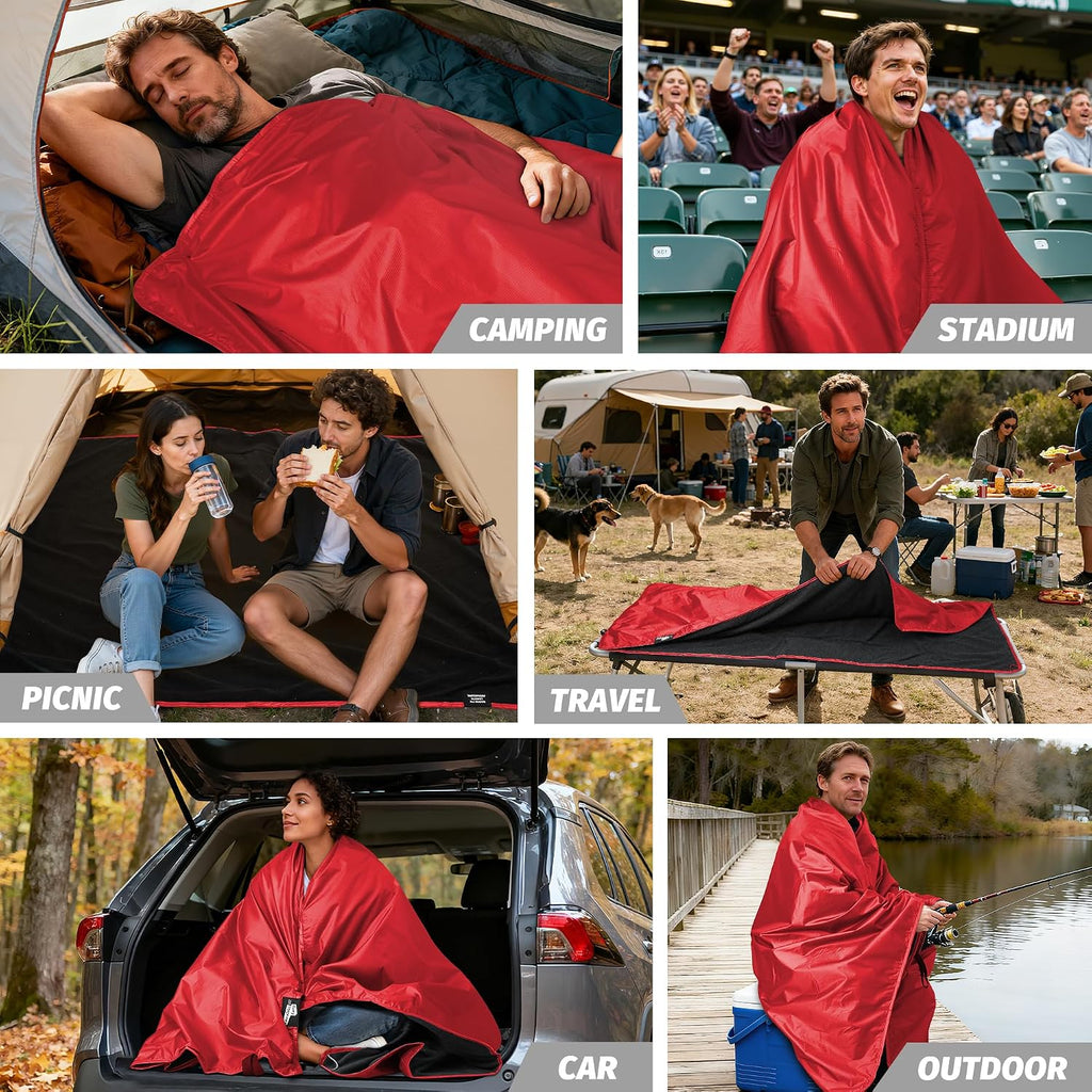 Large Waterproof Outdoor Stadium Blanket 80"x 58"
