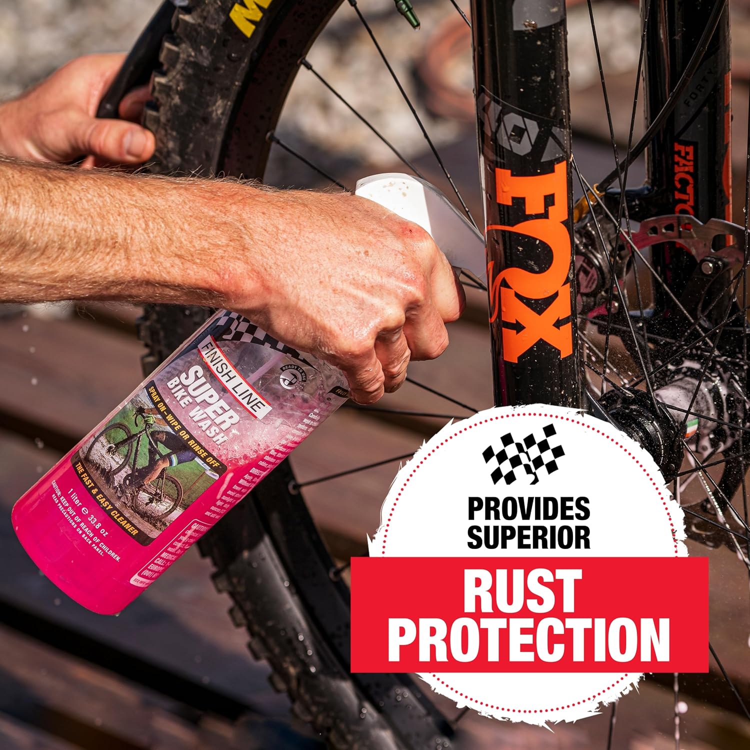 Finish Line Super Bike Wash – Professional Biodegradable Bicycle Cleaner with Advanced Cleaning Agents and Rust Inhibitors – Safe on All Components