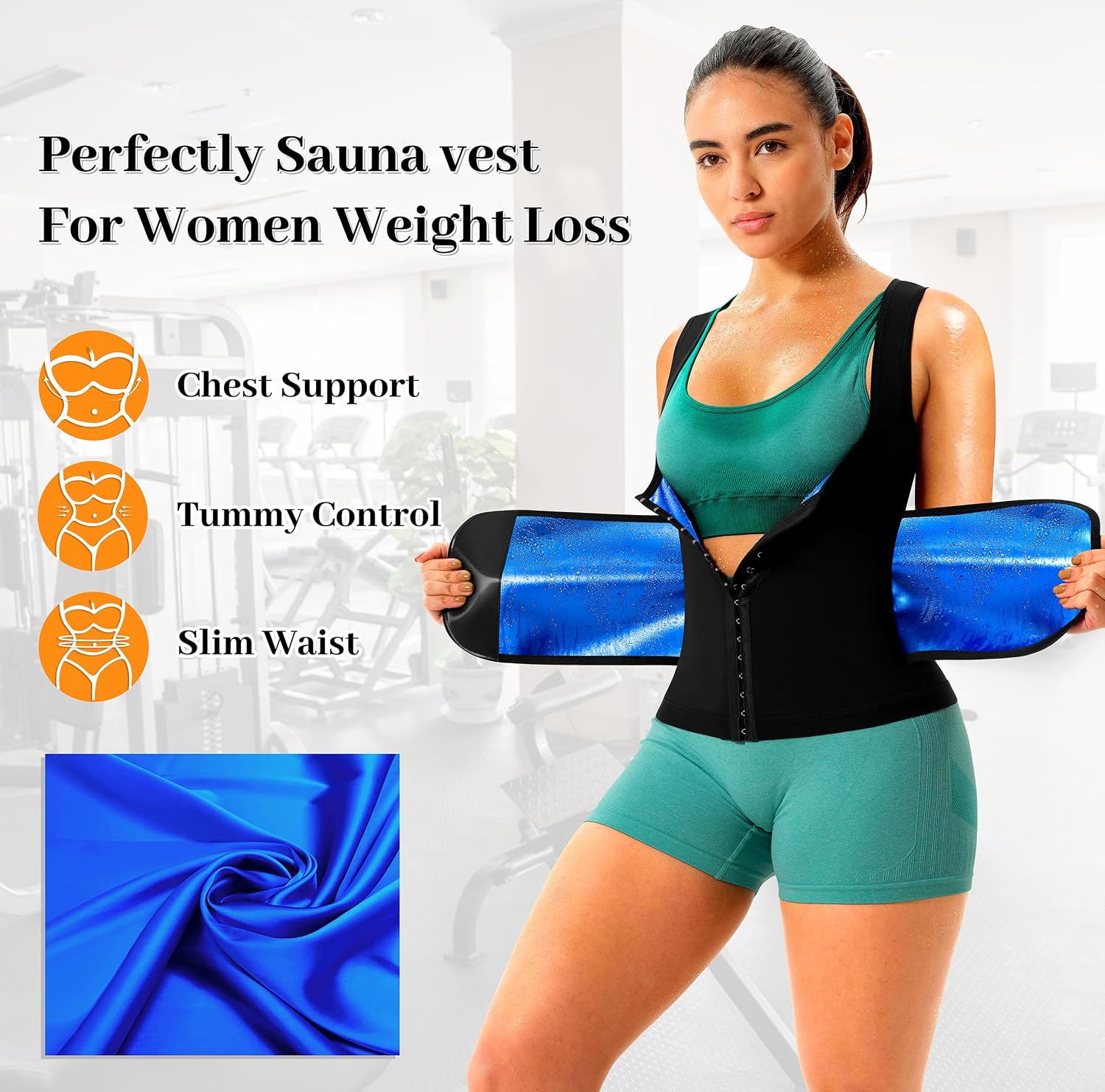 Sauna Suit for Women Sweat Shirt Heat Trapping Tank Top Workout