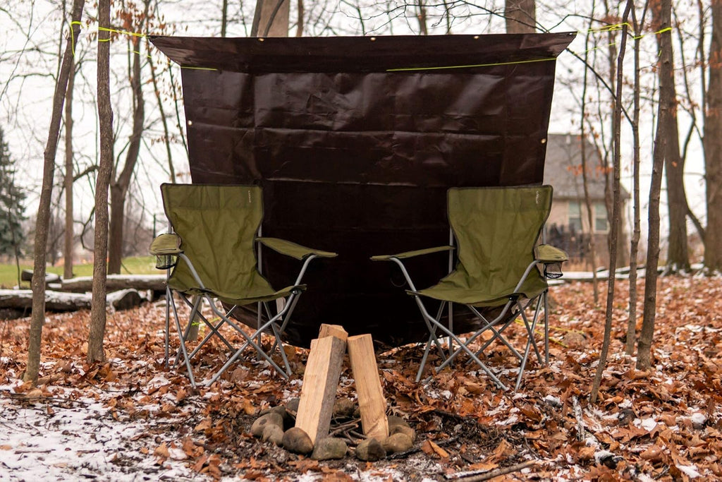 WHITEDUCK Super Heavy Duty Poly Tarp Cover 16 Mil with Grommets and Reinforced Edges (Brown- 16 Mil, 4' x 20')