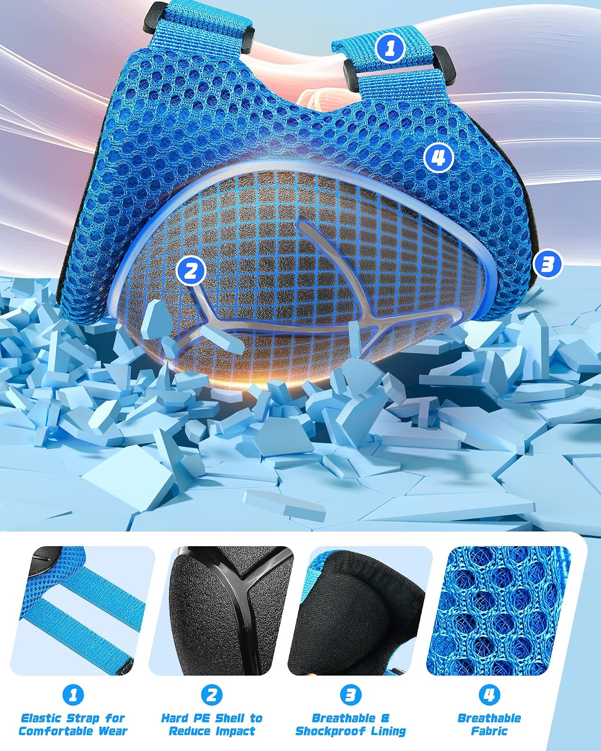 Kids Bike Helmet Set, Adjustable Helmet for Ages 2-3-5-8-14 Year Boys Girls, Toddler Pad Set with Knee and Elbow Pads for Bike, Roller, Skating, Scooter, Longboard and More Sports, 6 Color