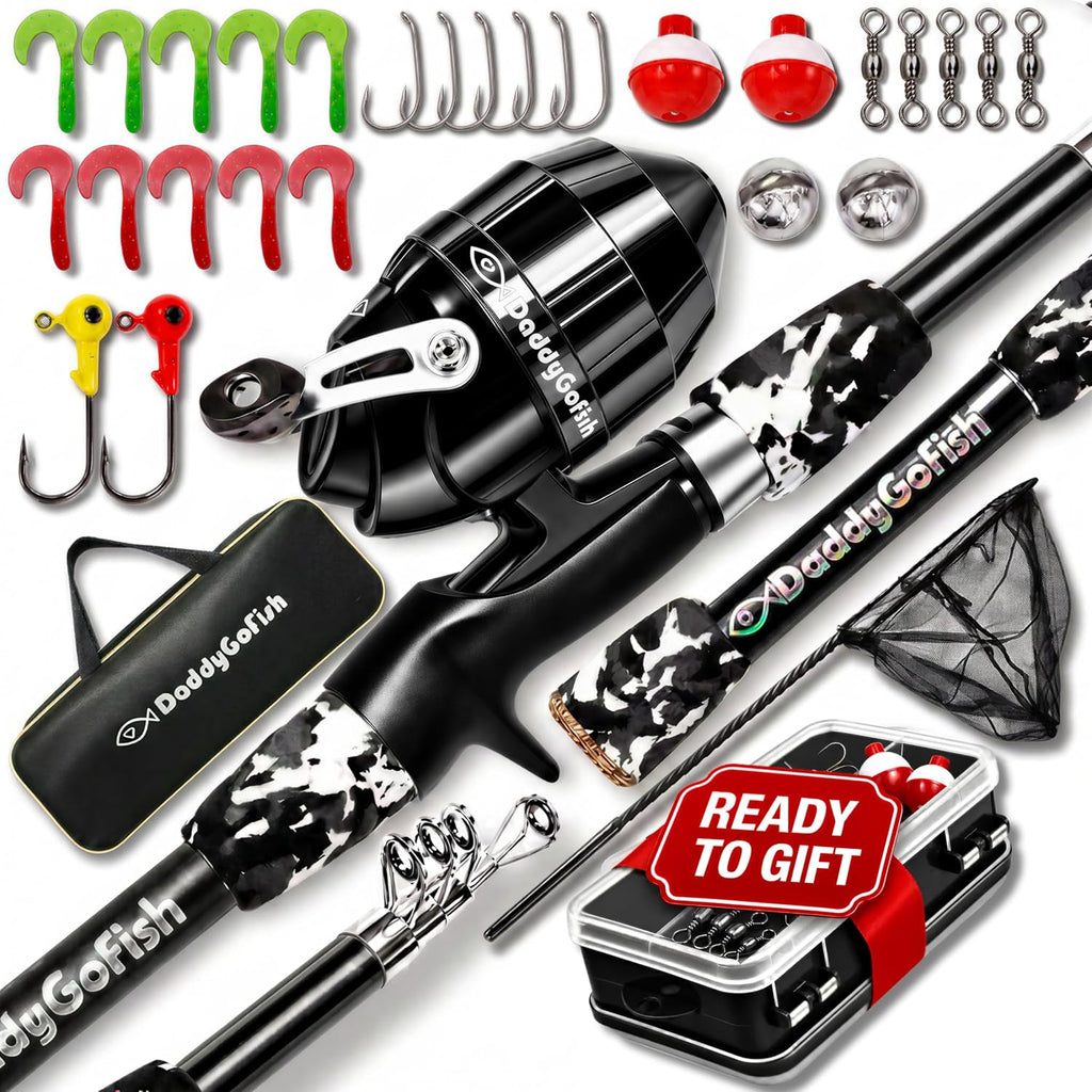 Kids Fishing Pole for Boys, Girls & Youth Age, Toddler Fishing Pole Set Kit