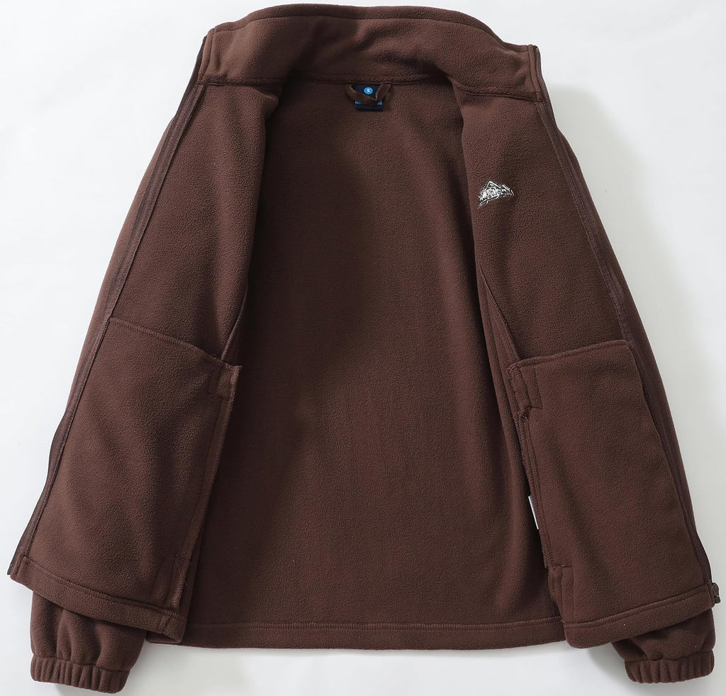 GIMECEN Women's Full Zip Soft Polar Fleece Jacket Outdoor Recreation Coat