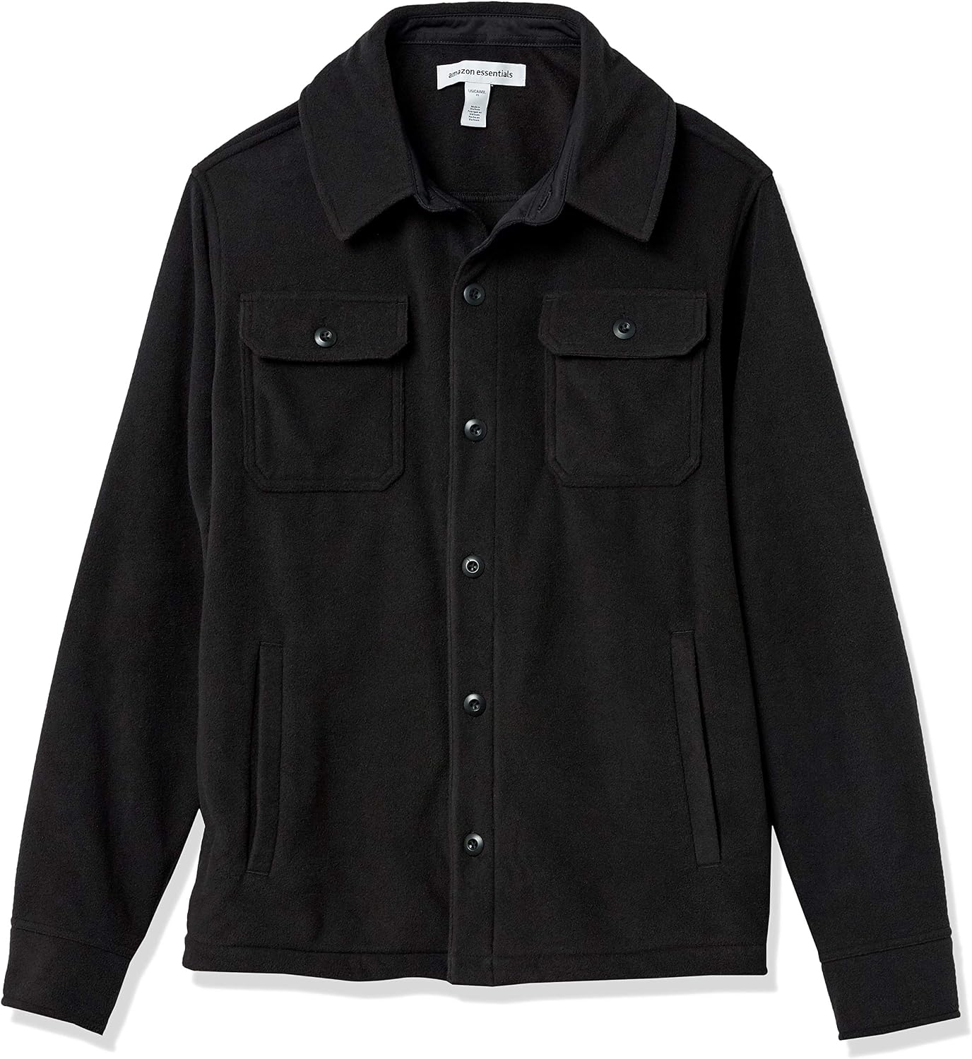 Amazon Essentials Men's Long-Sleeve Polar Fleece Shirt Jacket for Winter, Jackets