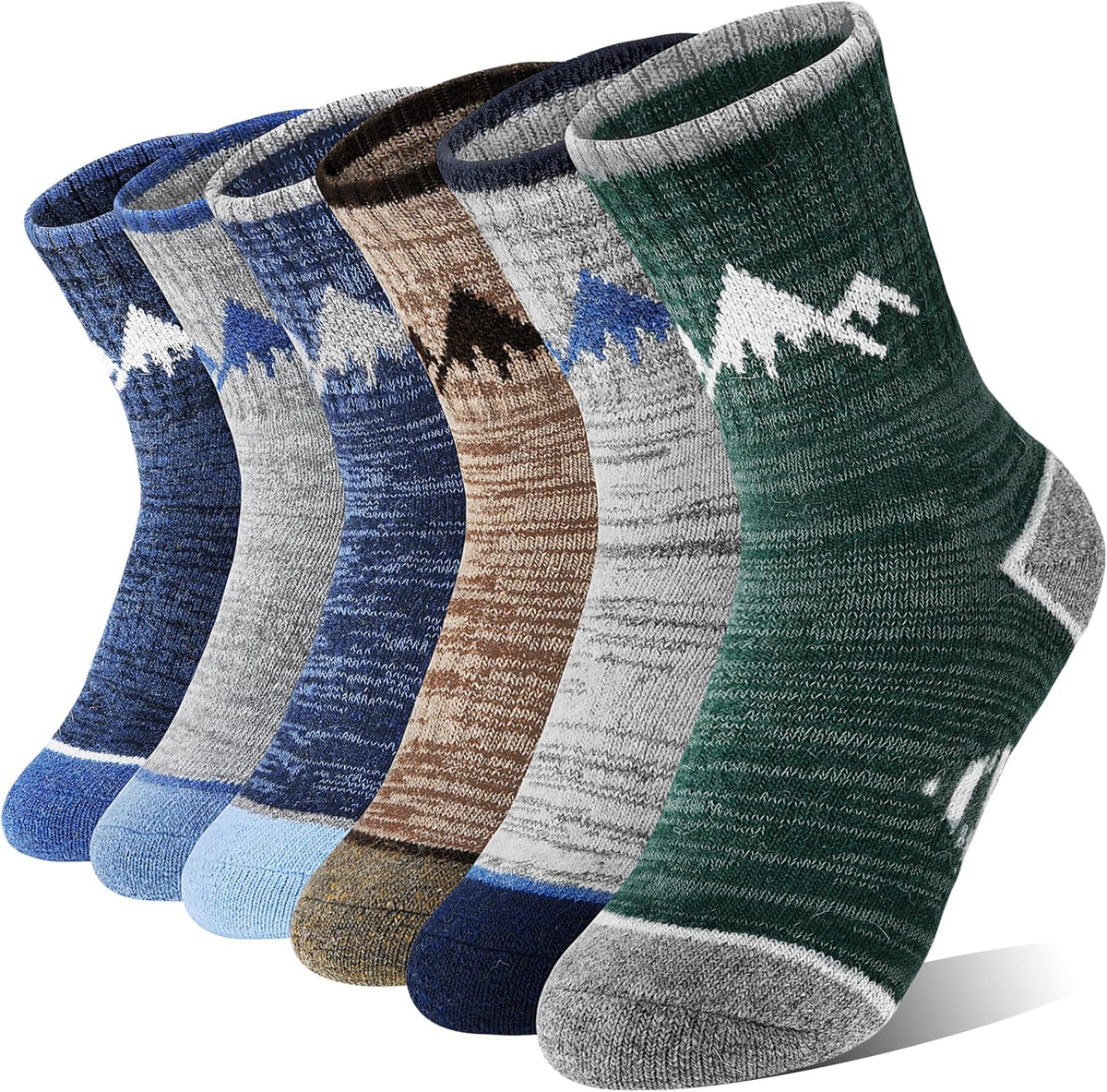 ANTSANG Kids Toddlers Boys Girls Merino Wool Hiking Athletic Crew Socks