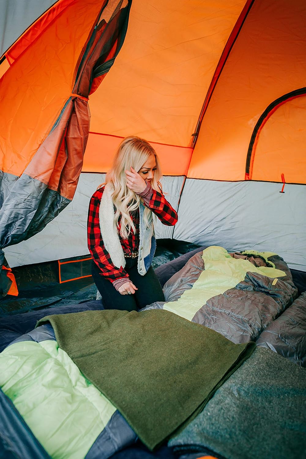 Stansport Wool Blend Camp Blankets - O.D. Green (1244)
