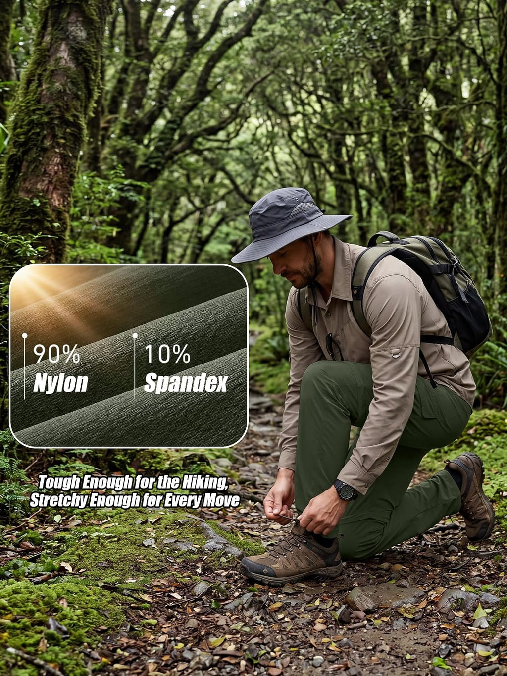 Men’s Safari Lightweight Convertible Hiking Pants