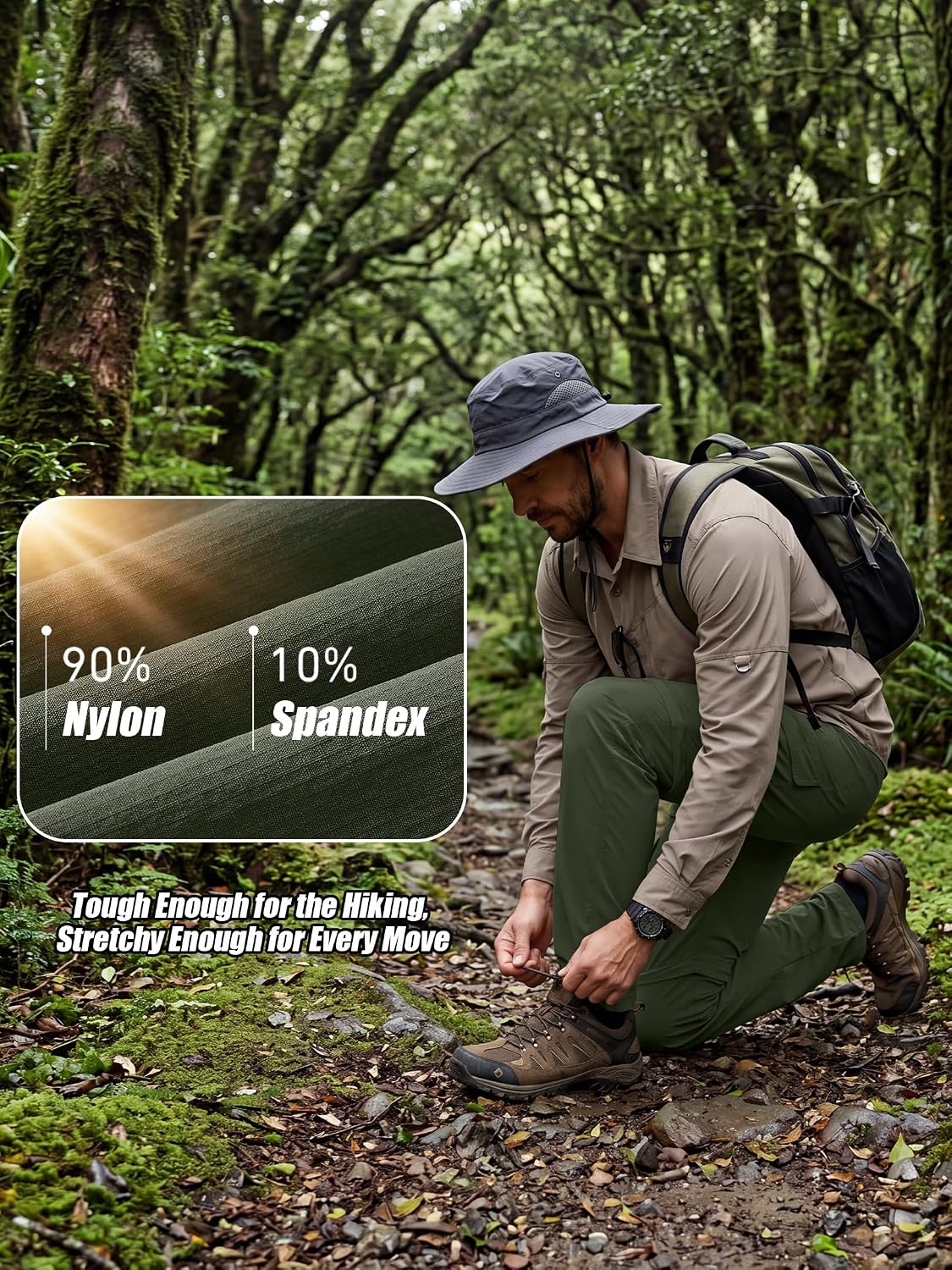 Men’s Safari Lightweight Convertible Hiking Pants
