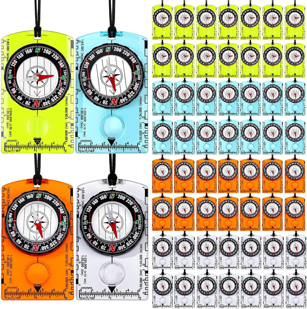 Geiserailie Acrylic Compass Bulk Orienteering Compass Hiking