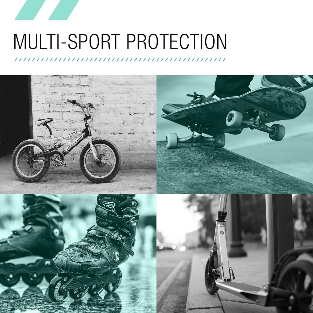 80SIX Multi-Sport Pad Set– Protective Gear for Skateboarding, Biking, Roller Skating, and Scooter